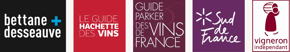 Logo des guides des vins qui référencent les vins du Mas de la Barben